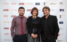 LET\'S CEE 2015 Winner Trailer Contest Vadym Shapran with Magdalena Zelasko and Wolfgang P. Schwelle Credit Alex Halada LET\'S CEE